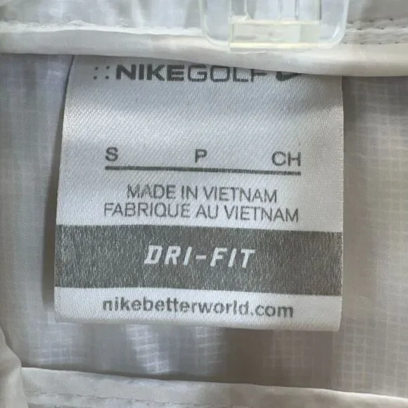 Nike Golf Convertible Hooded Jacket Vest White S Zip Up Long Sleeve Lightweight - Picture 7 of 11